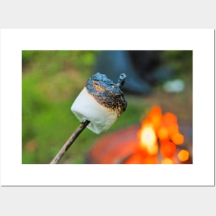 Roasted Marshmallow on a Stick by the Campfire Posters and Art